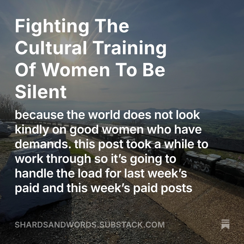 Fighting the training of women to be silent